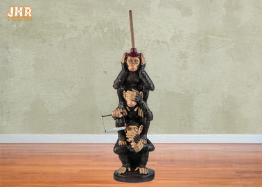 トイレット ペーパー ホールダーの骨董品のPolyresinの彫像の置物の装飾的な樹脂猿の彫刻