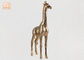 金ぱくのガラス繊維のキリンの彫刻の永続的な動物の置物のテーブルの彫像