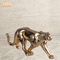動物の装飾の樹脂のヒョウの彫像のPolyresinの動物の置物のガラス繊維の金ぱくの終わり