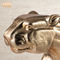 動物の装飾の樹脂のヒョウの彫像のPolyresinの動物の置物のガラス繊維の金ぱくの終わり