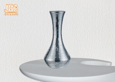 Artificial Flowers Fiberglass Planters Table Vases Silver Mirror Glass Color