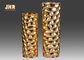 ラズベリーの設計シリンダー ガラス繊維の植木鉢の金ぱくの終わり2つのサイズ