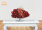 足の光沢のある白いガラス繊維のセンターピースのテーブルのつぼの花のサービング ボール