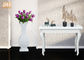 装飾的な光沢のある白いガラス繊維のセンターピースのテーブルのつぼの床のつぼ