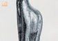 183cm Hの銀のモザイク・ガラスのPolyresinの動物の置物のキリンの彫刻の床の彫像