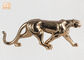 金ぱくの終わりのPolyresin動物の彫像が付いている130cmのヒョウの彫刻の装飾