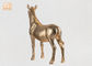 装飾的な金ぱくのPolyresinの動物の置物の馬の彫刻のテーブルの彫像