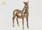 装飾的な金ぱくのPolyresinの動物の置物の馬の彫刻のテーブルの彫像