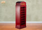 電話ボックスの表示アクセントのキャビネットMDFのワインのホールダーの赤い色の装飾的な収納キャビネット