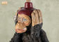 トイレット ペーパー ホールダーの骨董品のPolyresinの彫像の置物の装飾的な樹脂猿の彫刻