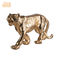 実物大の樹脂のトラの彫像の金ガラス繊維の動物の置物の屋内装飾