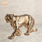 実物大の樹脂のトラの彫像の金ガラス繊維の動物の置物の屋内装飾